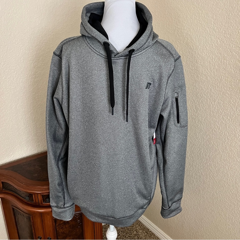Russell Athletic Gray Hoodie Sweatshirt